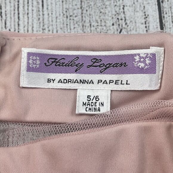 Hailey Logan Adrianna Papell Blush Pink Cutout Chiffon Mini Cocktail Dress 5/6 - Picture 5 of 9